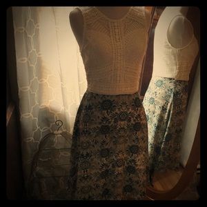 Crochet top sheer pattern skirt